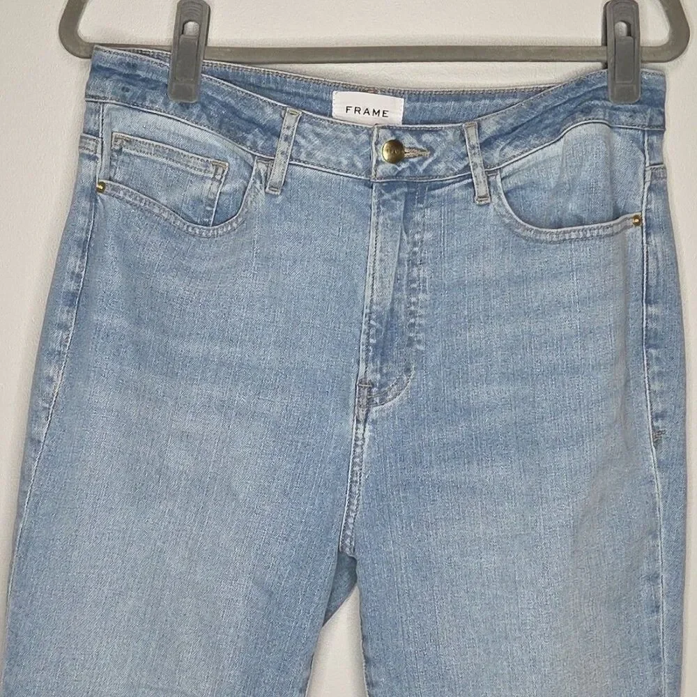 Frame Women Sz 30 high-rise waist kick-flare ankle OPLCMB456 Blue Springs EUC